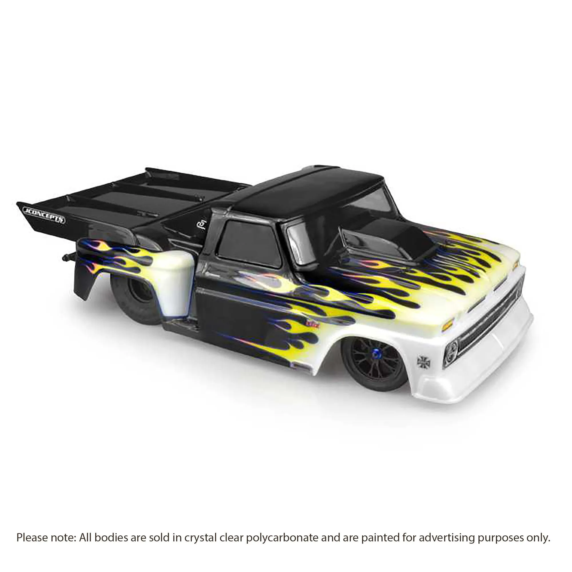 1/10 1966 Chevy C10 Step-side with Ultra Rear Wing Clear Body