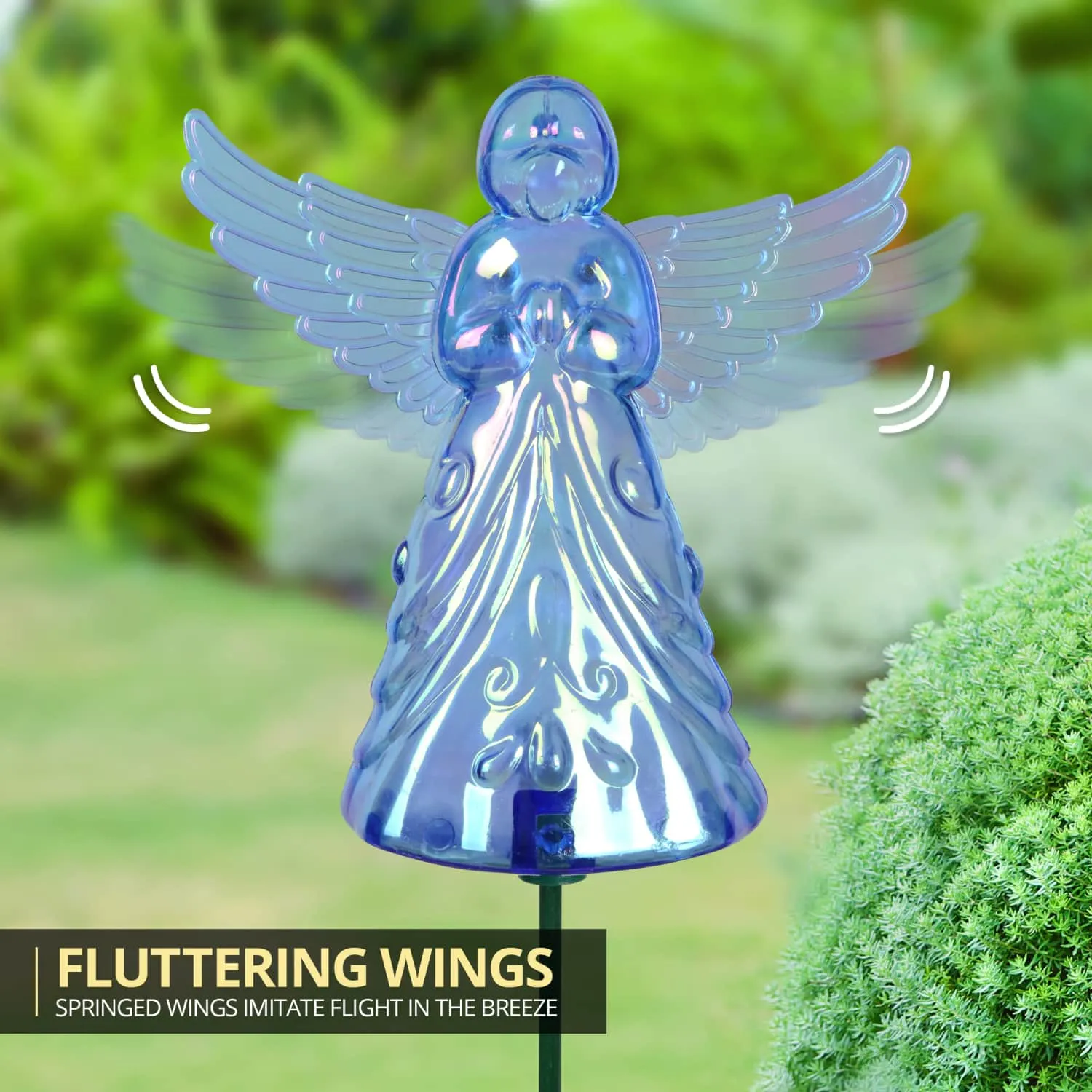 2 Piece Blue Angel WindyWing Garden Stakes, 4.5 by 30 Inches