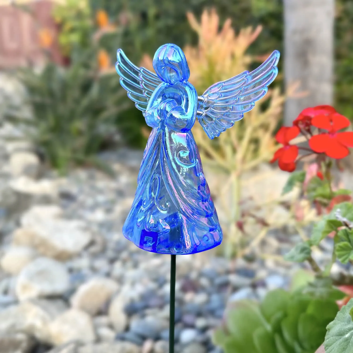 2 Piece Blue Angel WindyWing Garden Stakes, 4.5 by 30 Inches