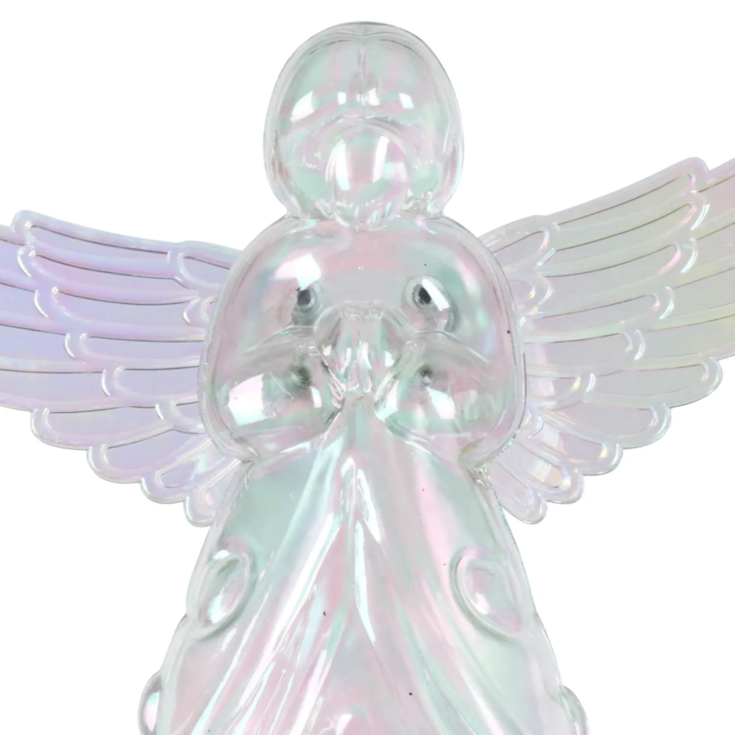 2 Piece Clear Angel WindyWing Garden Stakes, 4.5 by 30 Inches