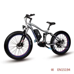 26inch electric mountain bicycle  Fat tire 8FUN center motor electric bike 36V Double shock absorption Soft tail mountain