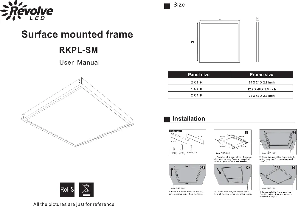 2'x2' Surface Mount Kit for LED Panel Light