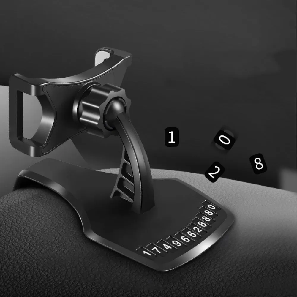 3 in 1 Car GPS Smartphone Holder: Dashboard / Visor Clamp   AC Grid Clip for Intex cloud Force - Black