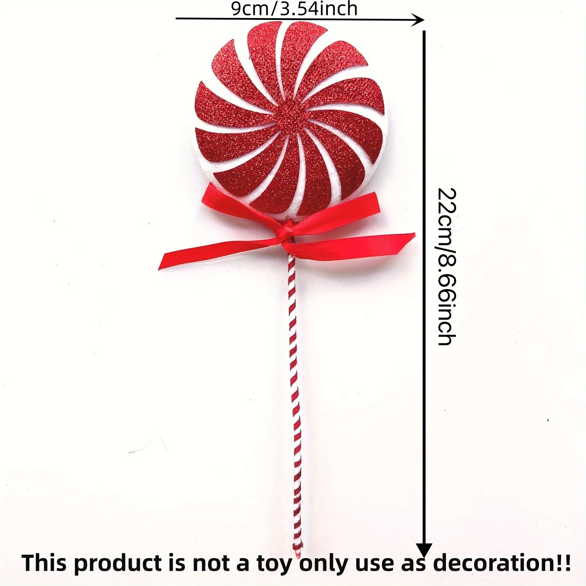 5pcs Christmas Simulation Candy Lollipop Christmas Tree Ornament