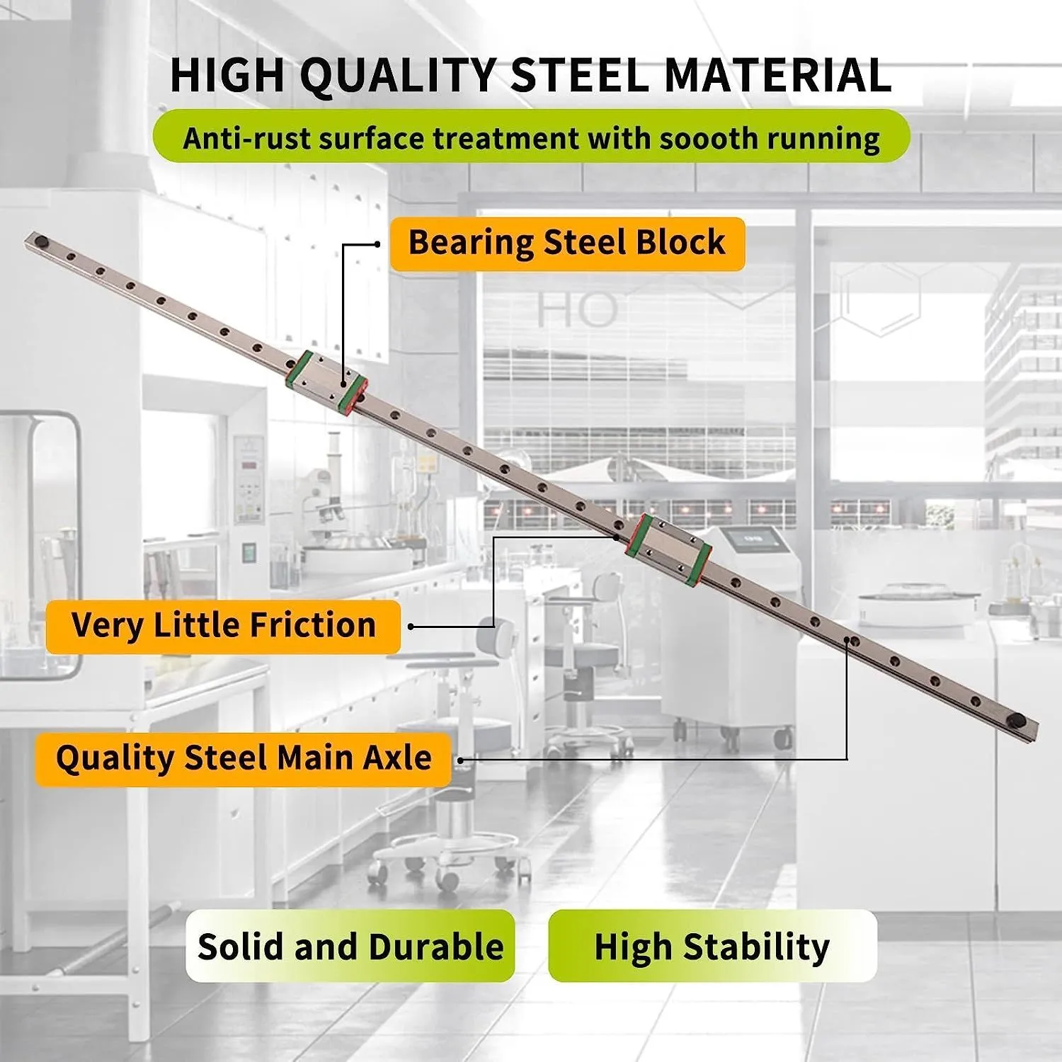 700mm Linear Rail Guide MGN12 Linear Rail with 2 Stainless Steel