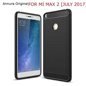 Annure Mi Max 2 Back Cover Case - Rugged Armor Shock Proof Soft TPU Back Case for Xiaomi Mi Max 2 [July 2017 release]... (Black)