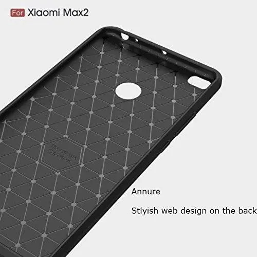 Annure Mi Max 2 Back Cover Case - Rugged Armor Shock Proof Soft TPU Back Case for Xiaomi Mi Max 2 [July 2017 release]... (Black)