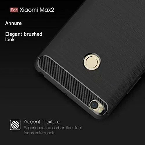 Annure Mi Max 2 Back Cover Case - Rugged Armor Shock Proof Soft TPU Back Case for Xiaomi Mi Max 2 [July 2017 release]... (Black)