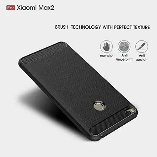 Annure Mi Max 2 Back Cover Case - Rugged Armor Shock Proof Soft TPU Back Case for Xiaomi Mi Max 2 [July 2017 release]... (Black)