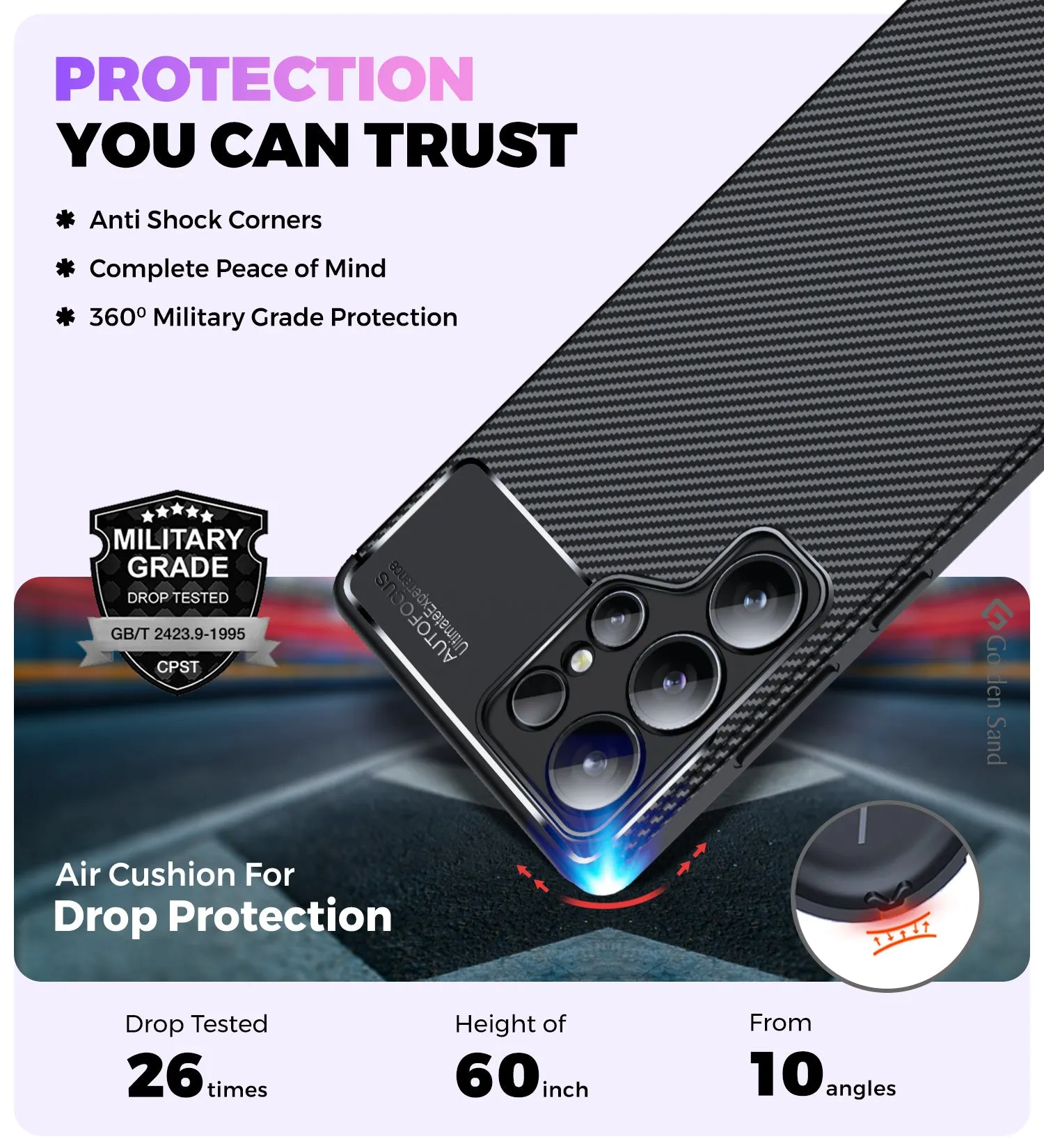 Aramid Fibre Rugged Flexible TPU Series Shockproof Armor Back Cover for Samsung Galaxy S25 Ultra 5G, 6.8 inch, Black