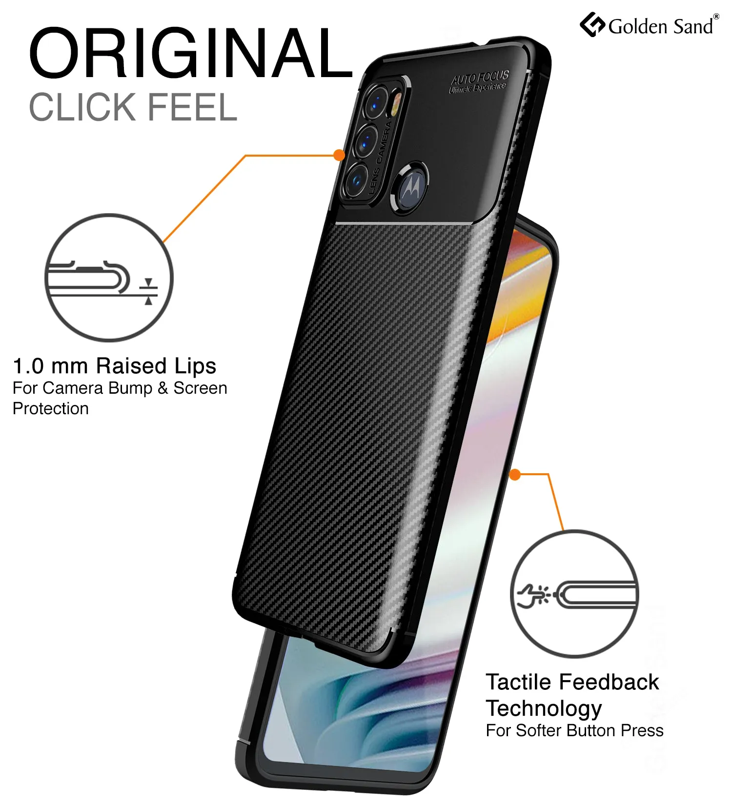 Aramid Fibre Series Shockproof Armor Back Case for Motorola Moto G40 Fusion, Motorola Moto G60, 6.8 inch, Black