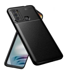 Aramid Fibre Series Shockproof Armor Back Case for Motorola Moto G40 Fusion, Motorola Moto G60, 6.8 inch, Black