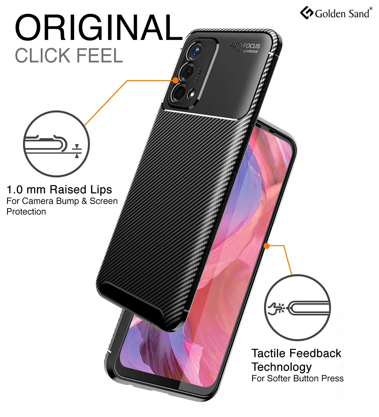 Aramid Fibre Series Shockproof Armor Back Case for Oppo A74 5G, 6.5 inch, Black