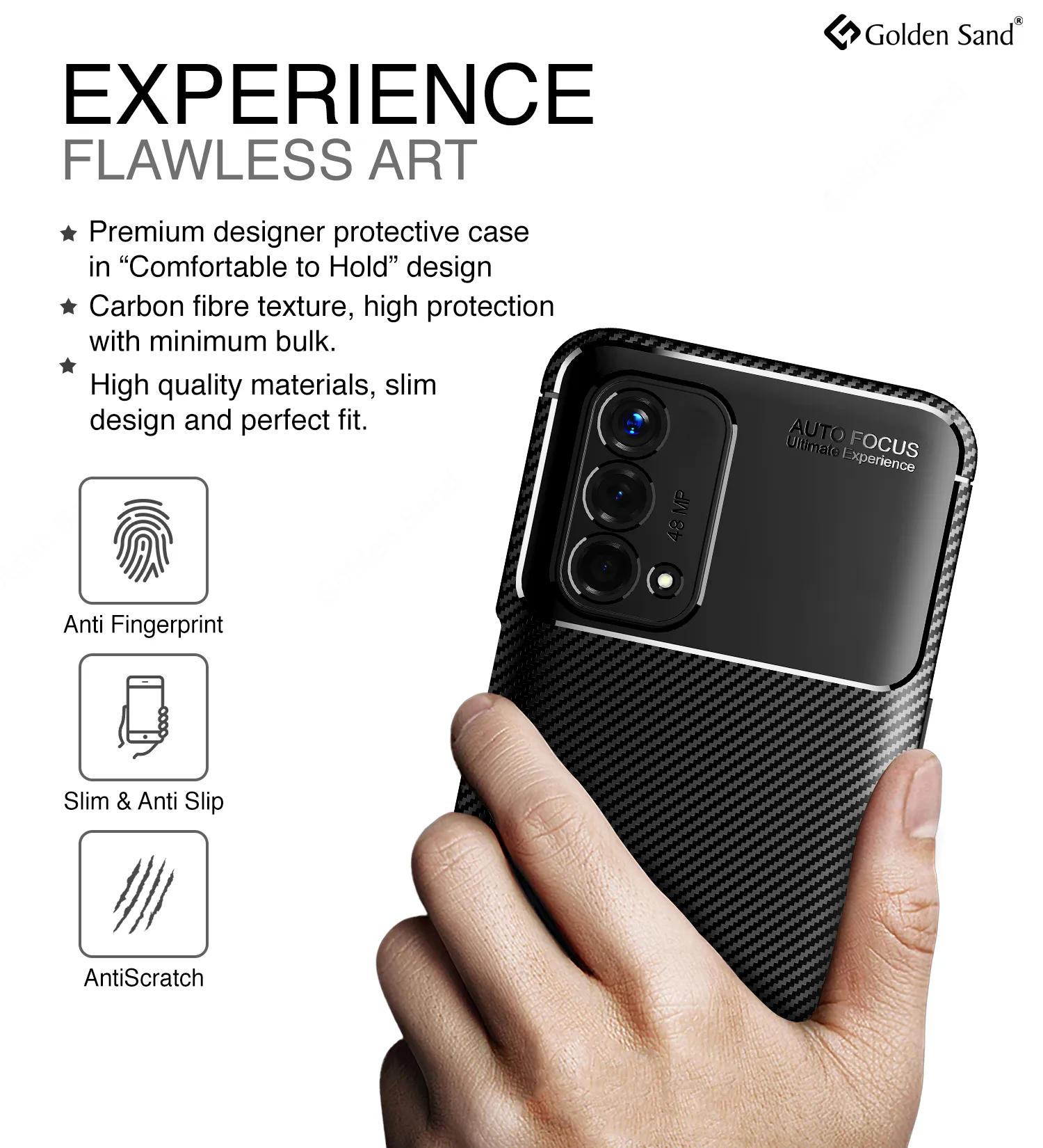 Aramid Fibre Series Shockproof Armor Back Case for Oppo A74 5G, 6.5 inch, Black