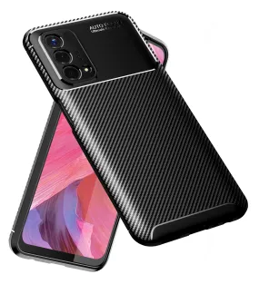 Aramid Fibre Series Shockproof Armor Back Case for Oppo A74 5G, 6.5 inch, Black