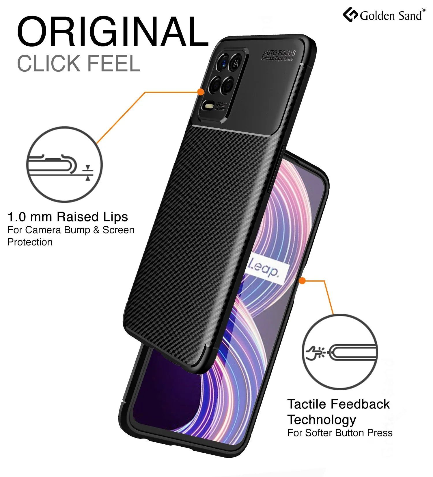 Aramid Fibre Series Shockproof Armor Back Case for Realme 9 5G, Realme 8s 5G, Realme 8 5G, Realme Narzo 30 5G, 6.5 inch, Black