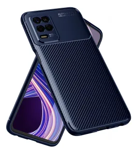 Aramid Fibre Series Shockproof Armor Back Case for Realme 9 5G, Realme 8s 5G, Realme 8 5G, Realme Narzo 30 5G, 6.5 inch, Blue