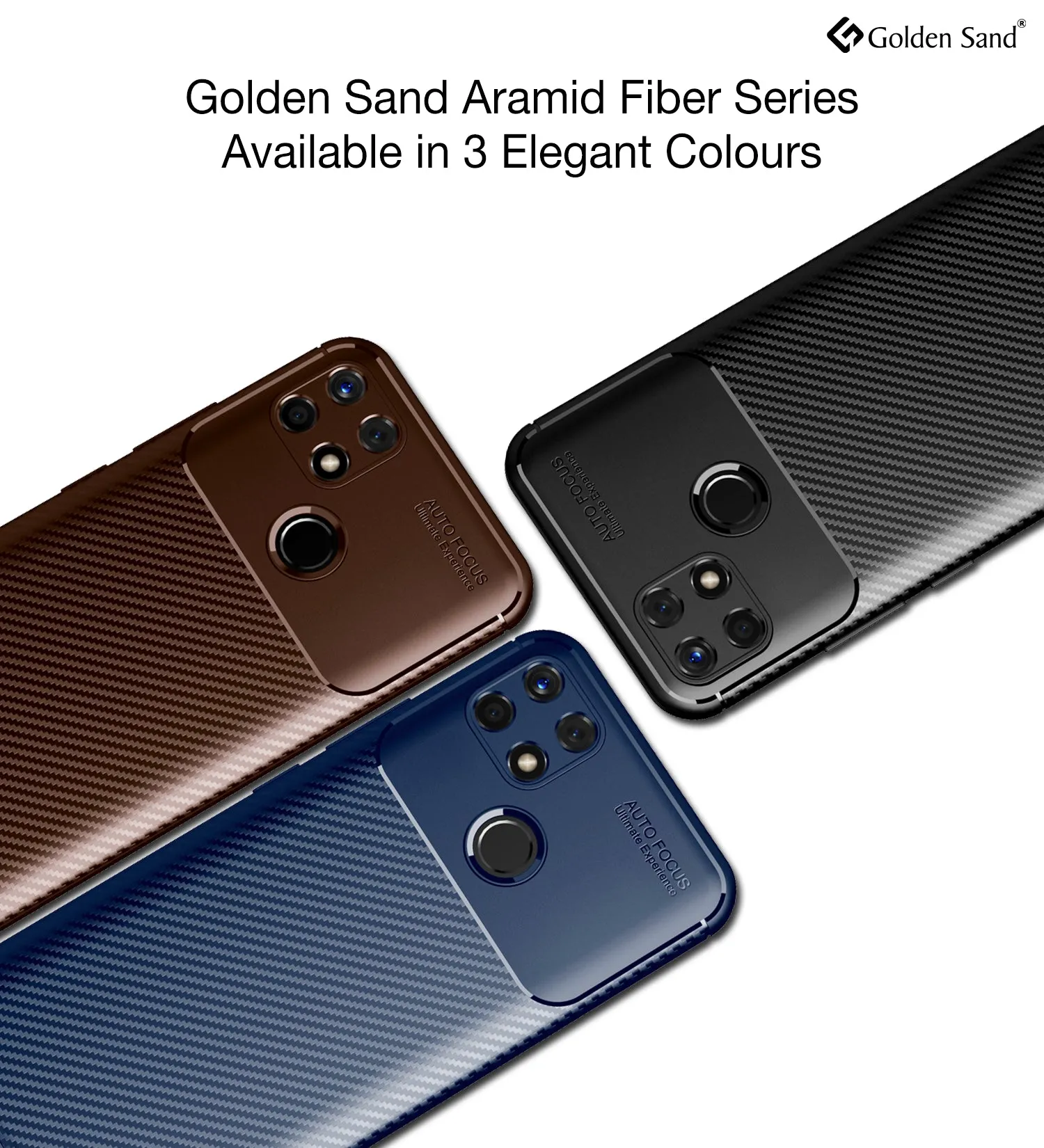 Aramid Fibre Series Shockproof Armor Back Case for Realme Narzo 30A, Realme C25, Realme C25s, 6.5 inch, Brown