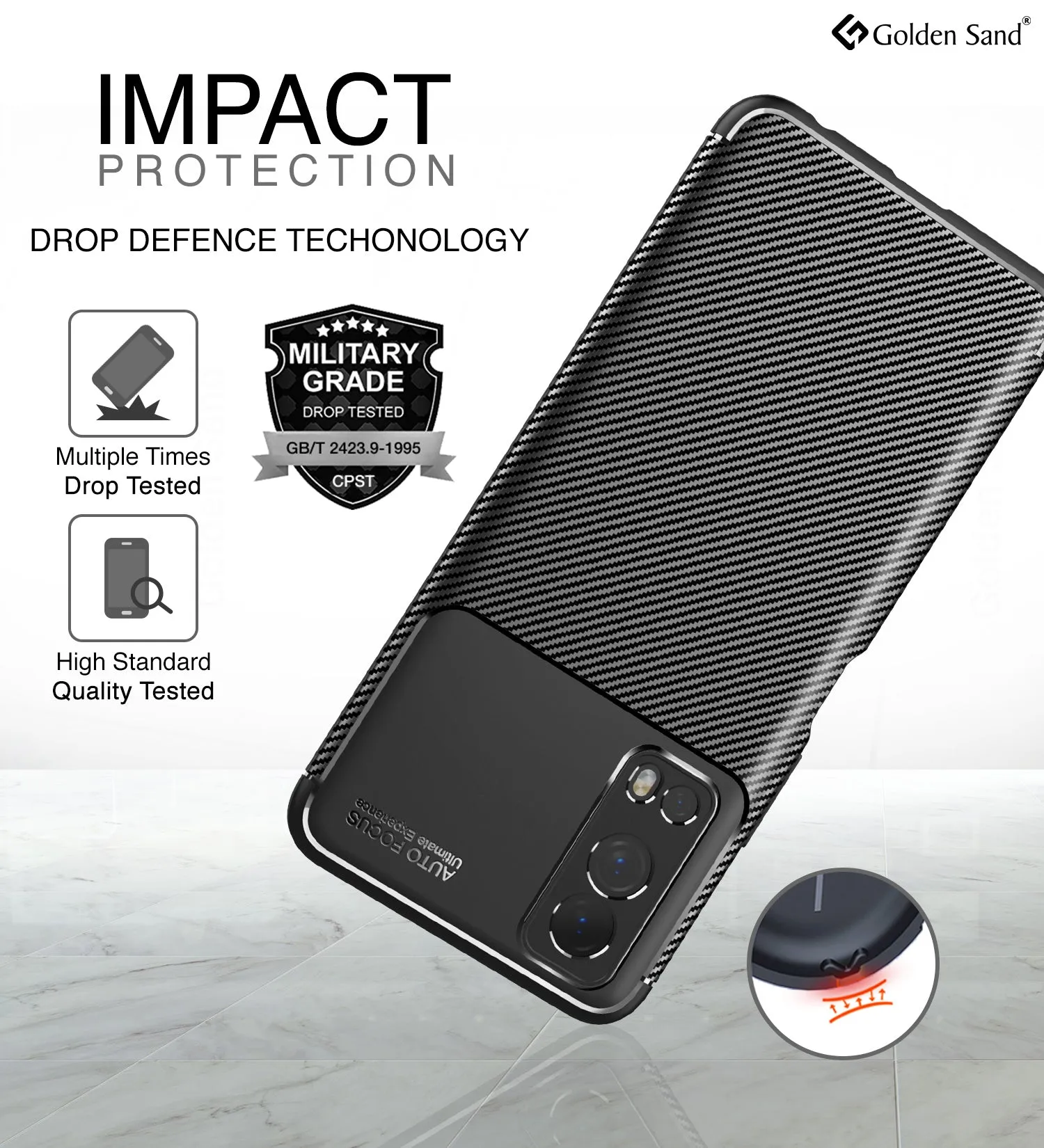 Aramid Fibre Series Shockproof Armor Back Case for vivo iQOO Z3,, 6.58 inch, Black