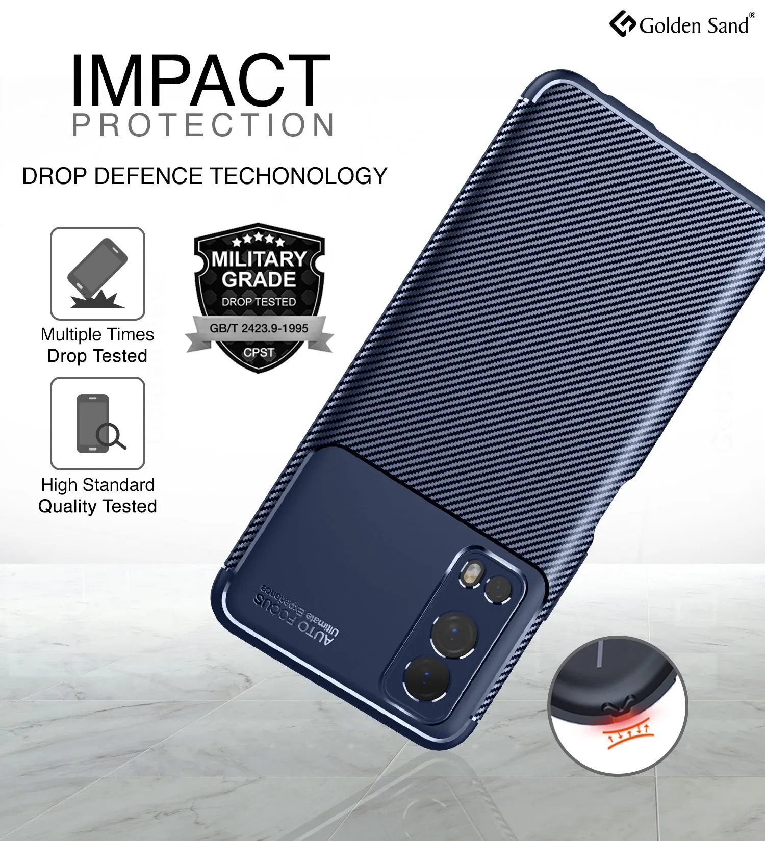 Aramid Fibre Series Shockproof Armor Back Case for vivo iQOO Z3,, 6.58 inch, Blue