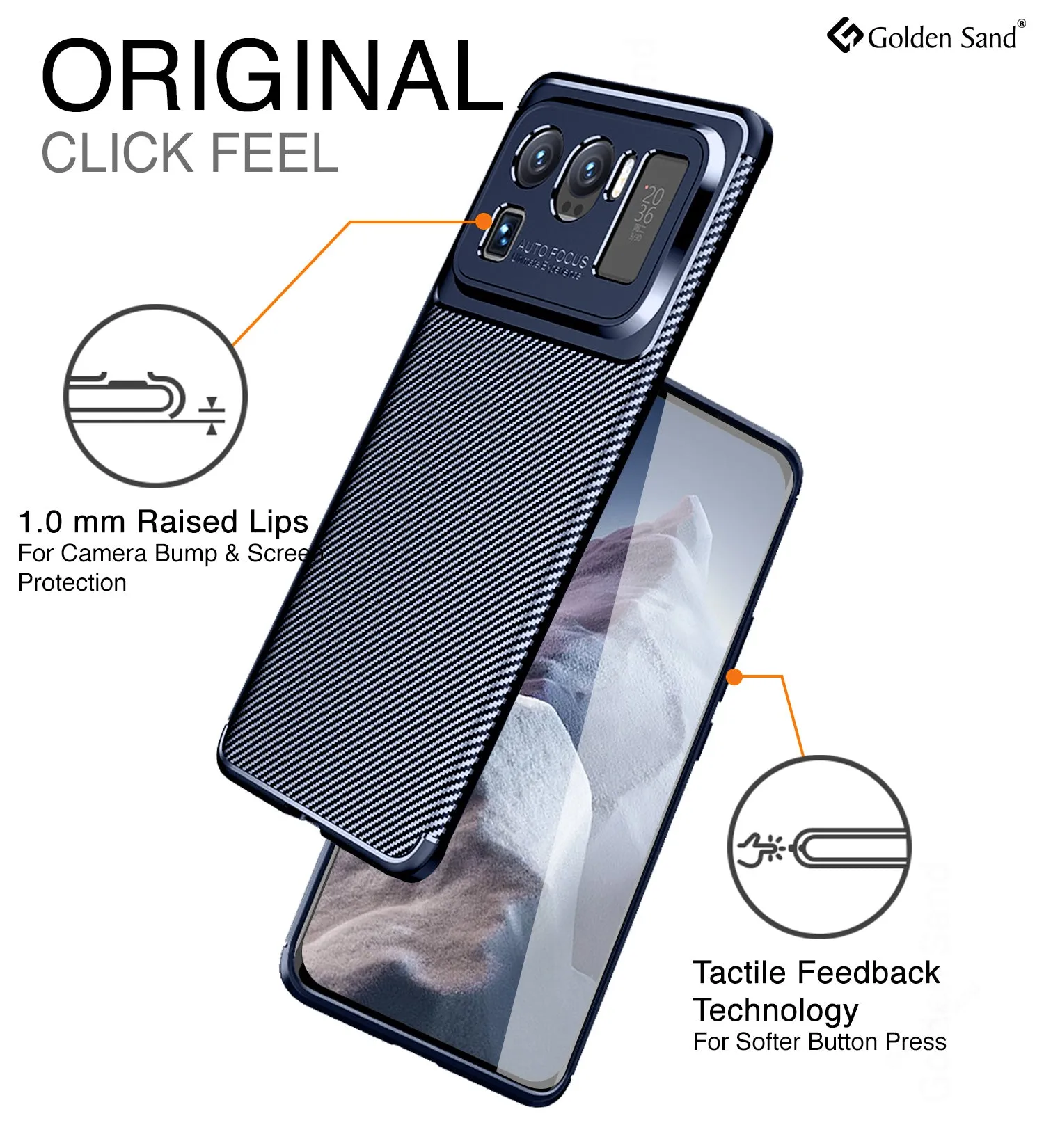 Aramid Fibre Series Shockproof Armor Back Case for Xiaomi Mi 11 Ultra, 6.81 inch, Blue