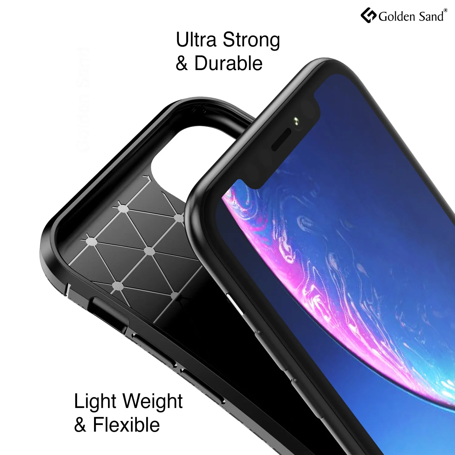 Aramid Fibre Series Shockproof Armor Back Cover for Apple iPhone 11 6.1 inch, Black