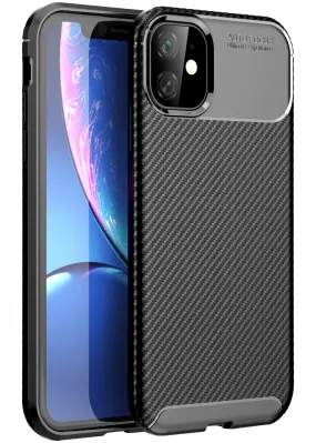Aramid Fibre Series Shockproof Armor Back Cover for Apple iPhone 11 6.1 inch, Black