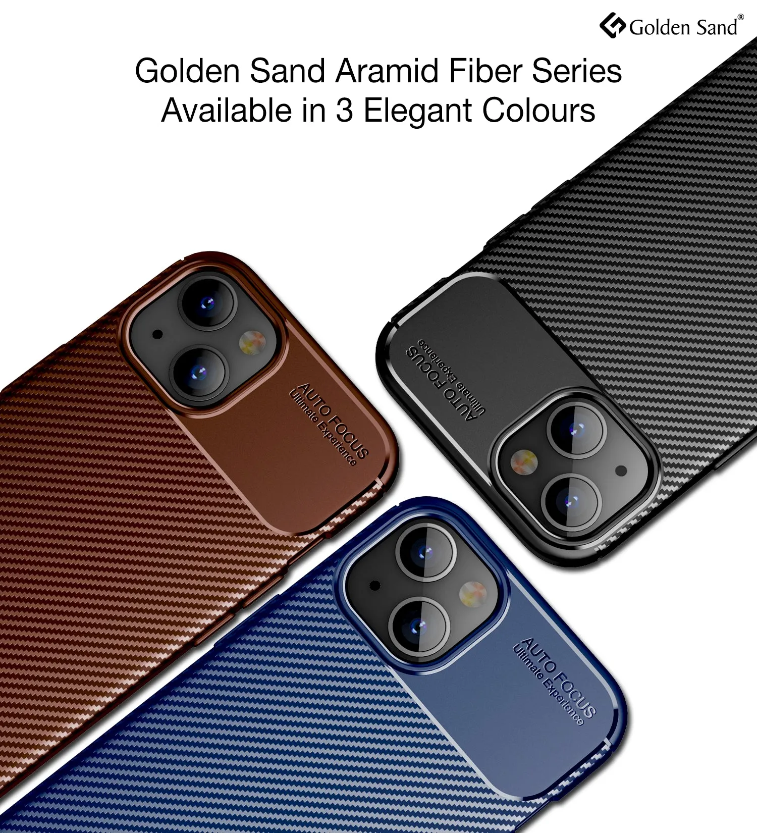 Aramid Fibre Series Shockproof Armor Back Cover for Apple iPhone 13, 6.1 inch, Black