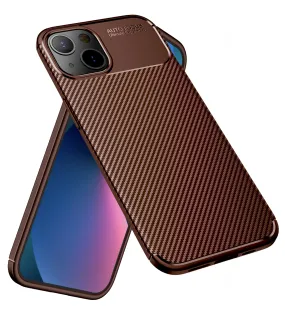 Aramid Fibre Series Shockproof Armor Back Cover for Apple iPhone 13 Mini, 5.4 inch, Brown