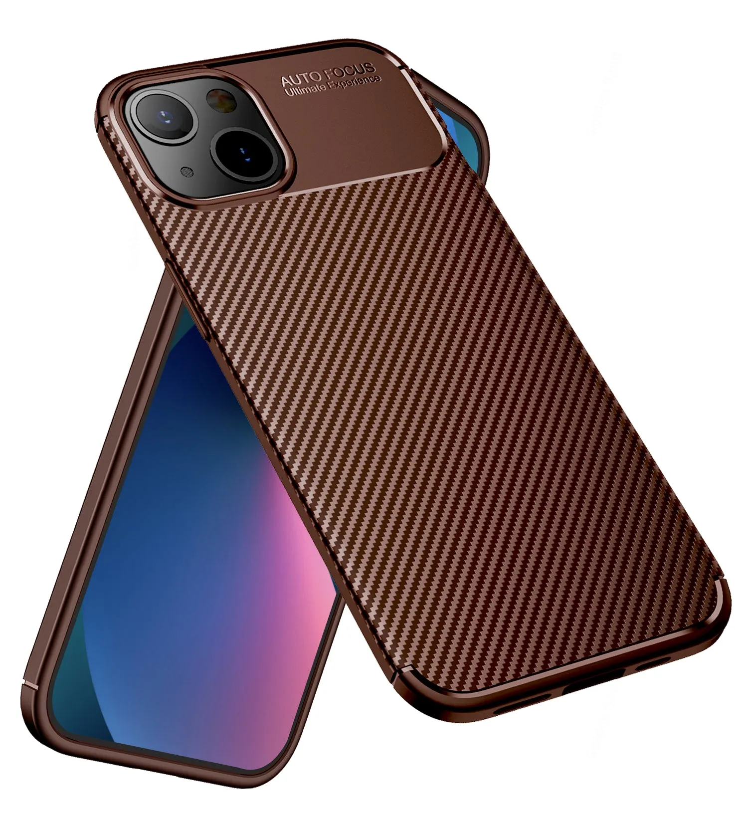 Aramid Fibre Series Shockproof Armor Back Cover for Apple iPhone 13 Mini, 5.4 inch, Brown