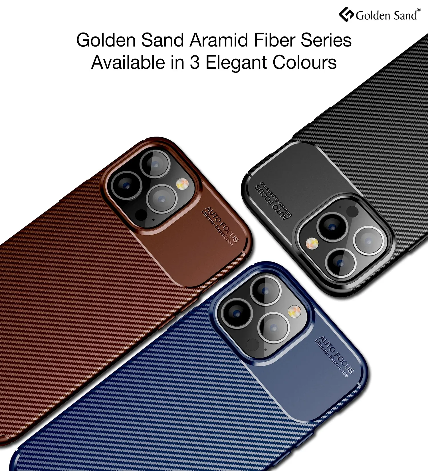 Aramid Fibre Series Shockproof Armor Back Cover for Apple iPhone 13 Pro Max, 6.7 inch, Blue