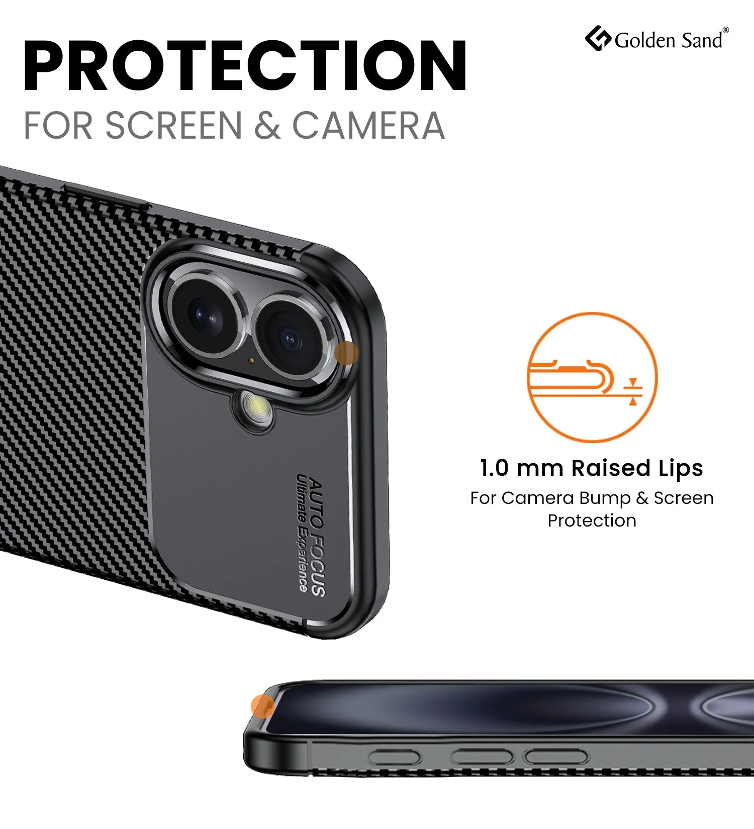 Aramid Fibre Series Shockproof Armor Back Cover for Apple iPhone 16, 6.1 inch, Black