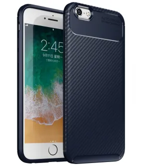 Aramid Fibre Series Shockproof Armor Back Cover for Apple iPhone 6,6s 4.7 inch, Blue