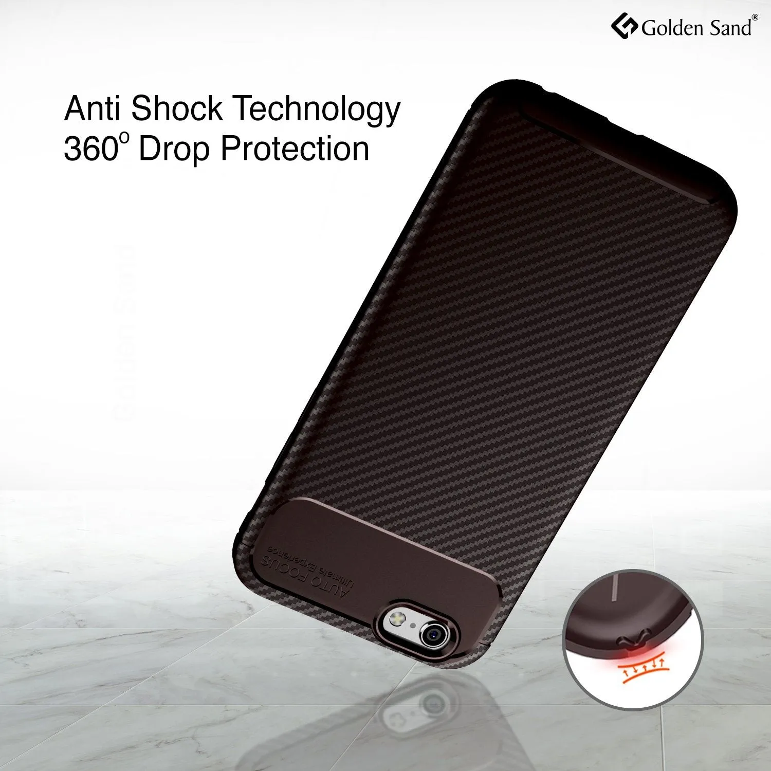 Aramid Fibre Series Shockproof Armor Back Cover for Apple iPhone 6,6s 4.7 inch, Brown