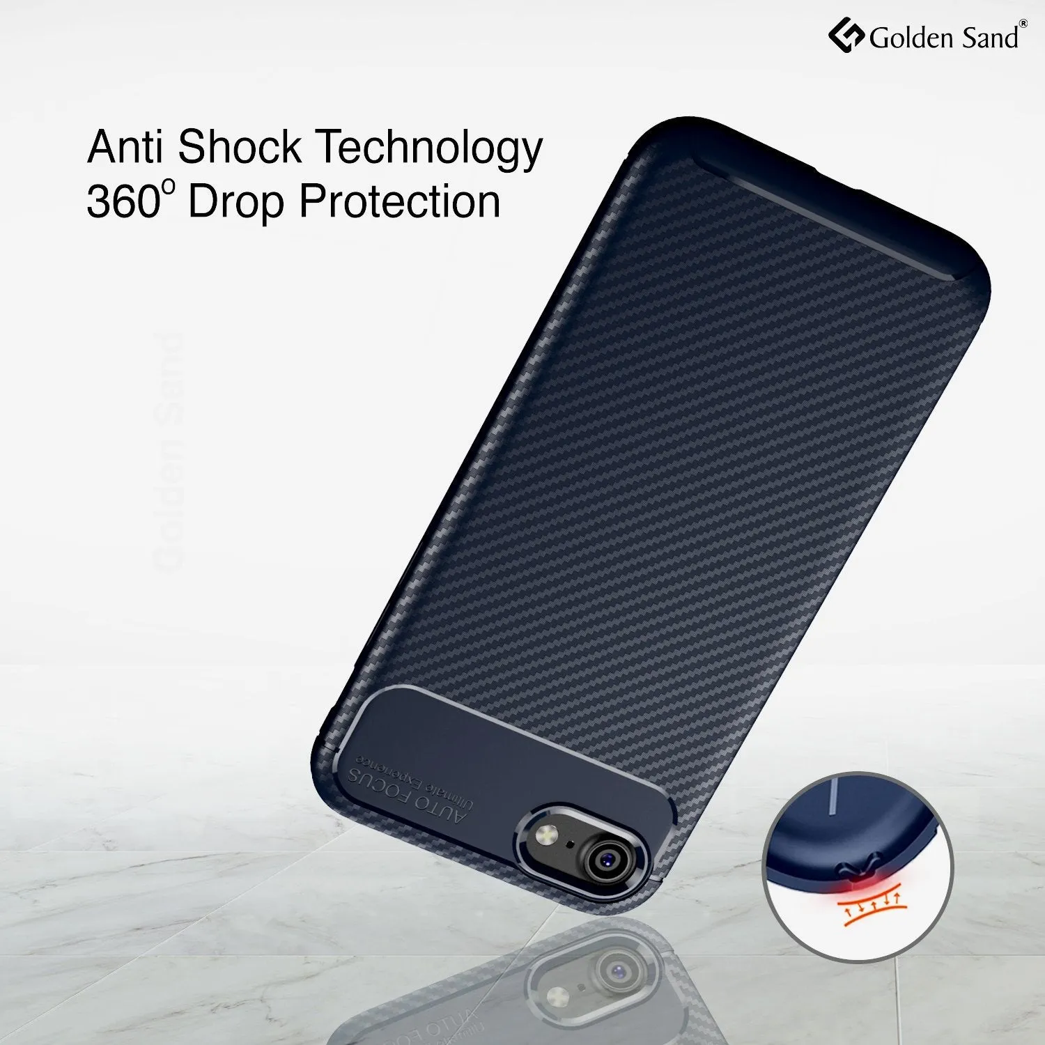 Aramid Fibre Series Shockproof Armor Back Cover for Apple iPhone SE 3, Apple iPhone 7, 8, SE 2020 4.7 inch, Blue