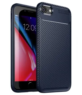 Aramid Fibre Series Shockproof Armor Back Cover for Apple iPhone SE 3, Apple iPhone 7, 8, SE 2020 4.7 inch, Blue
