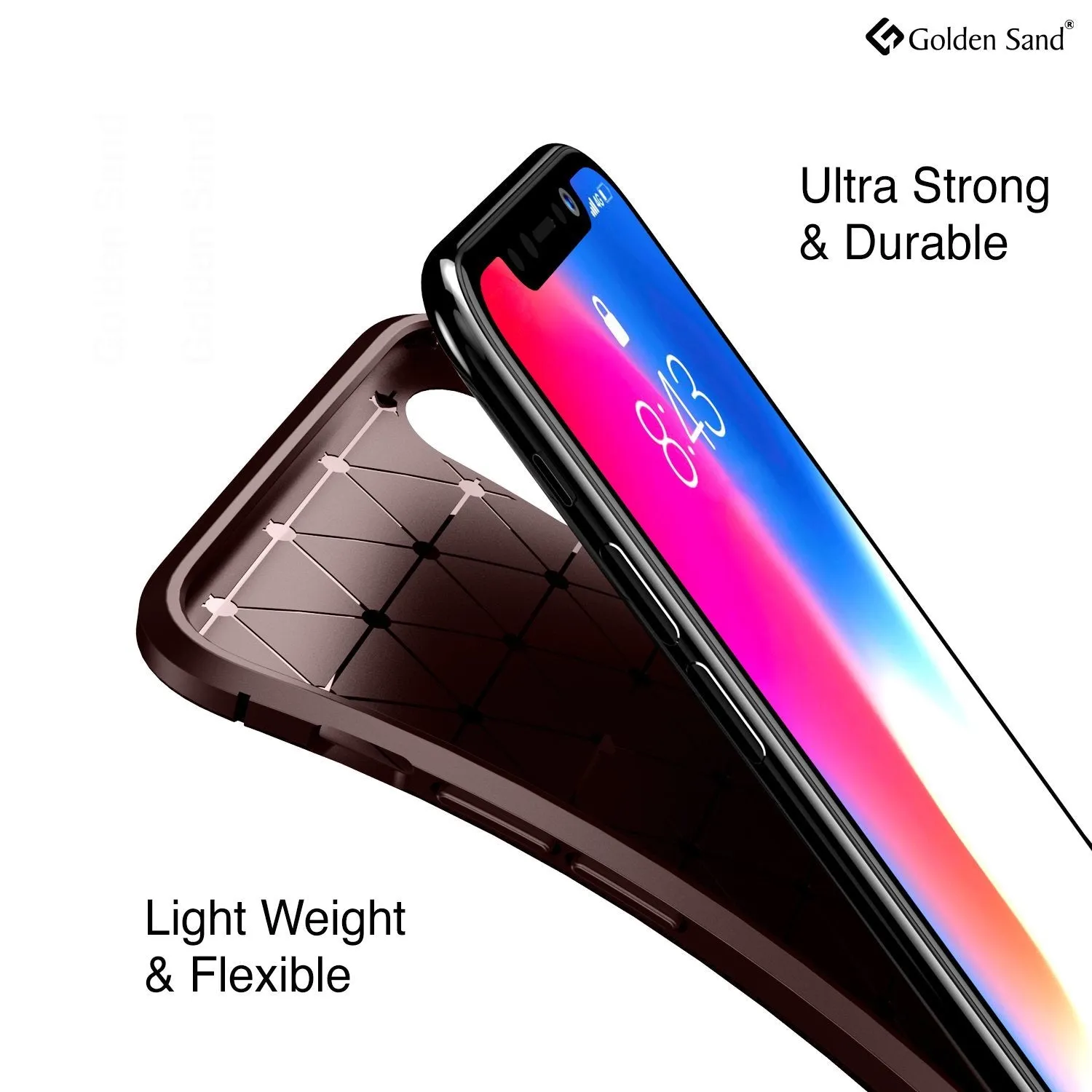 Aramid Fibre Series Shockproof Armor Back Cover for Apple iPhone XS Max 6.5 inch, Brown