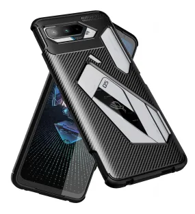 Aramid Fibre Series Shockproof Armor Back Cover for Asus ROG Phone 5, Phone 5s, Phone 5s Pro, Phone 5 Pro, Phone 5 Ultimate, 6.78 inch, Phantom Black