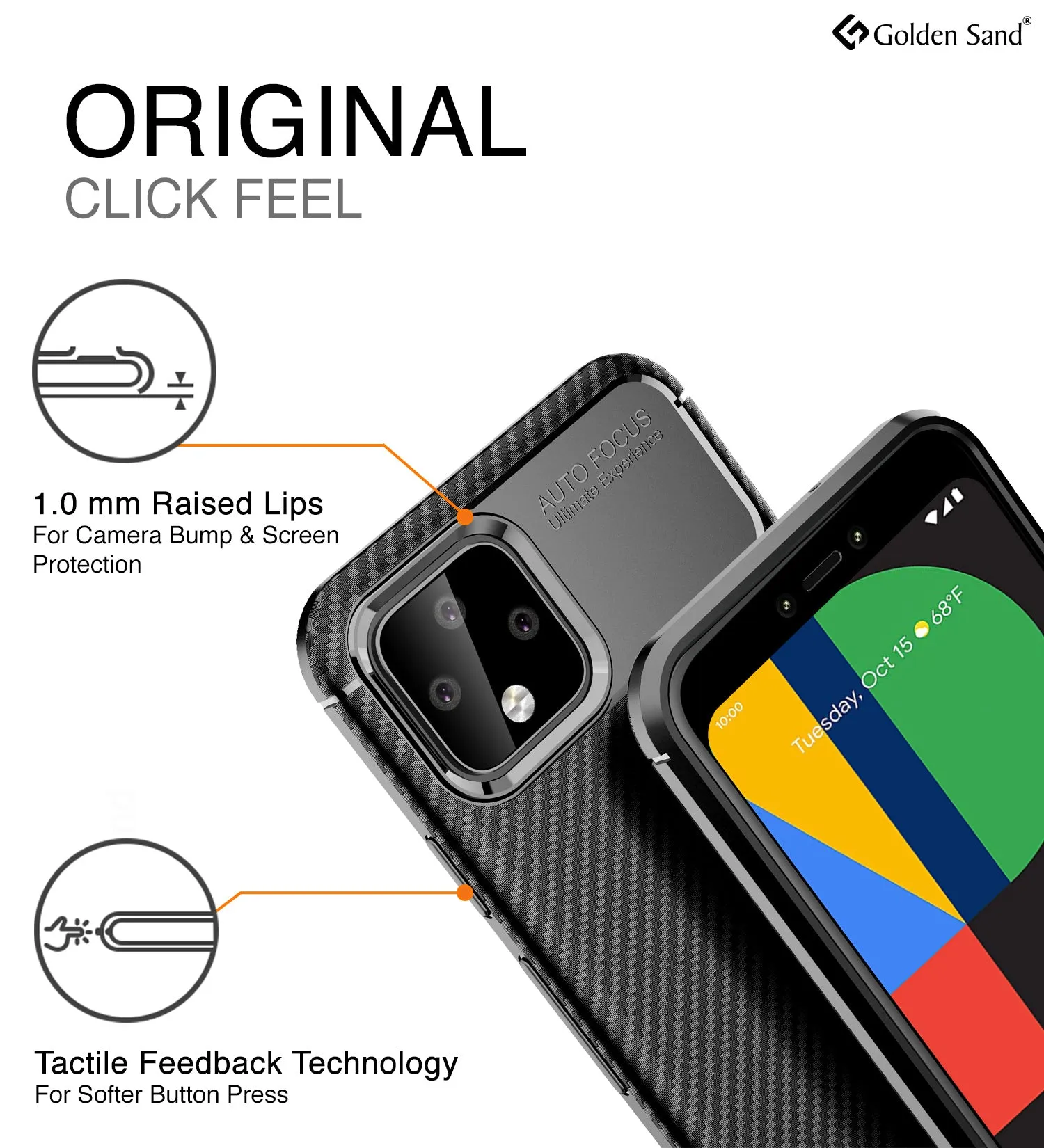 Aramid Fibre Series Shockproof Armor Back Cover for Google Pixel 4, 5.7 inch, Black