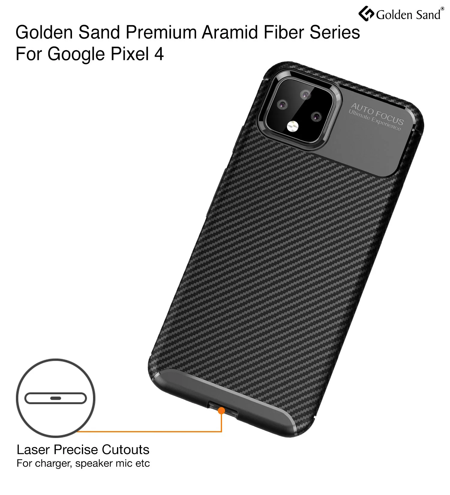 Aramid Fibre Series Shockproof Armor Back Cover for Google Pixel 4, 5.7 inch, Black