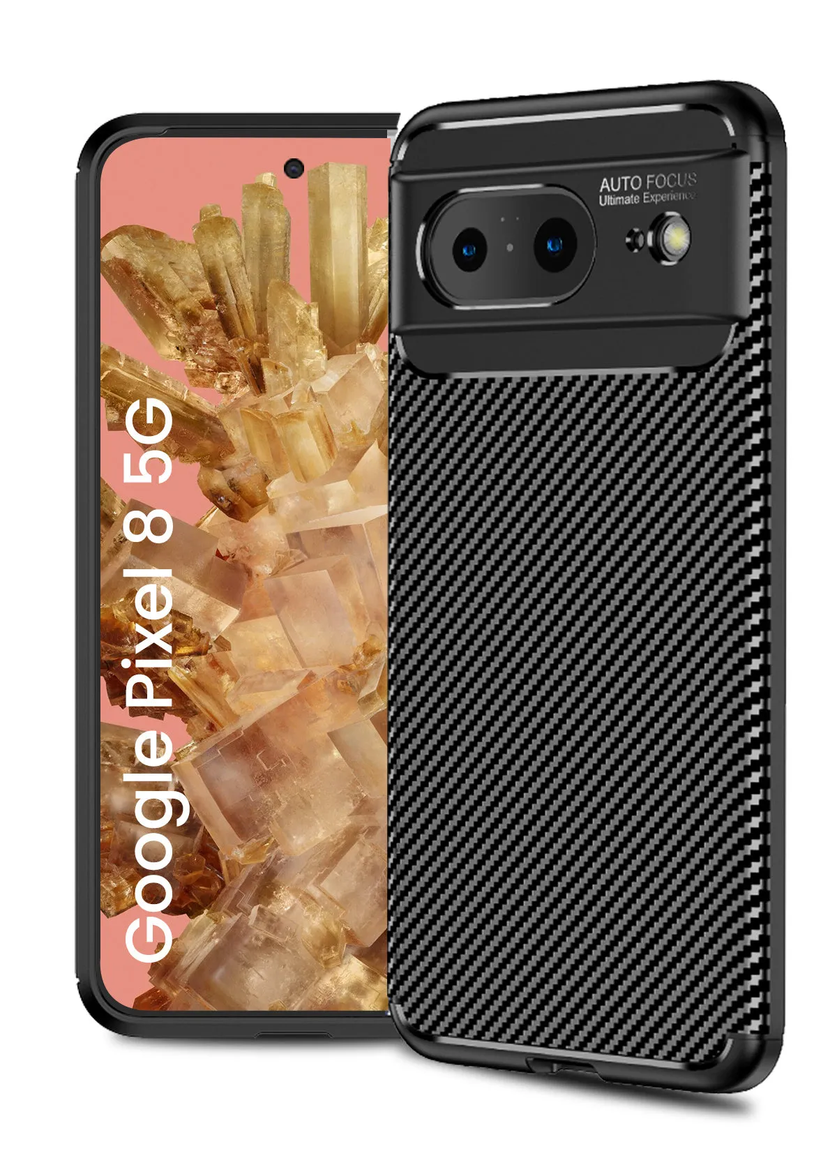 Aramid Fibre Series Shockproof Armor Back Cover for Google Pixel 8 5G, 6.17 inch, Black
