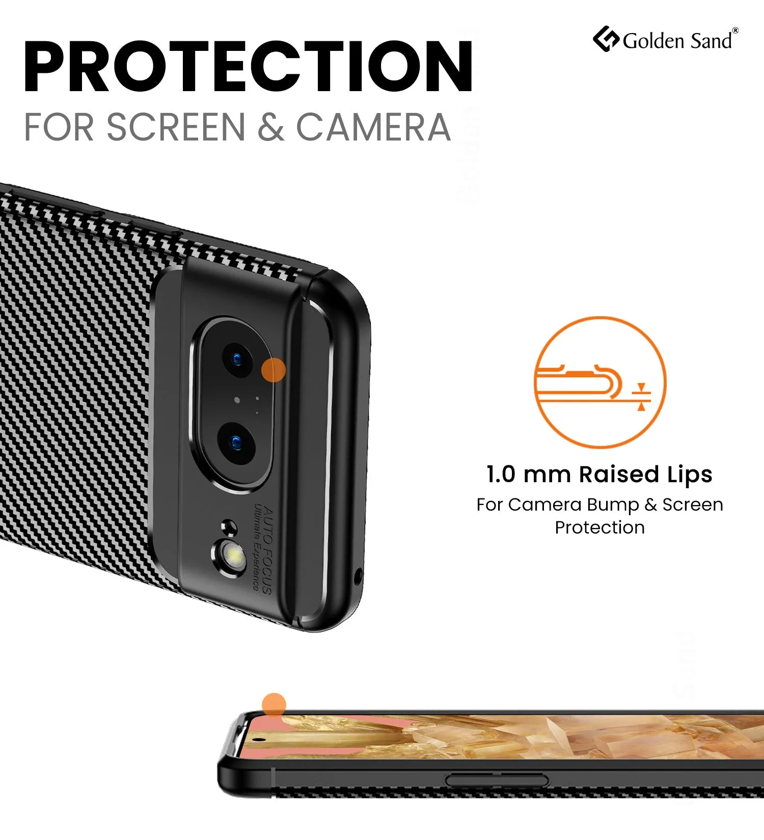 Aramid Fibre Series Shockproof Armor Back Cover for Google Pixel 8 5G, 6.17 inch, Black