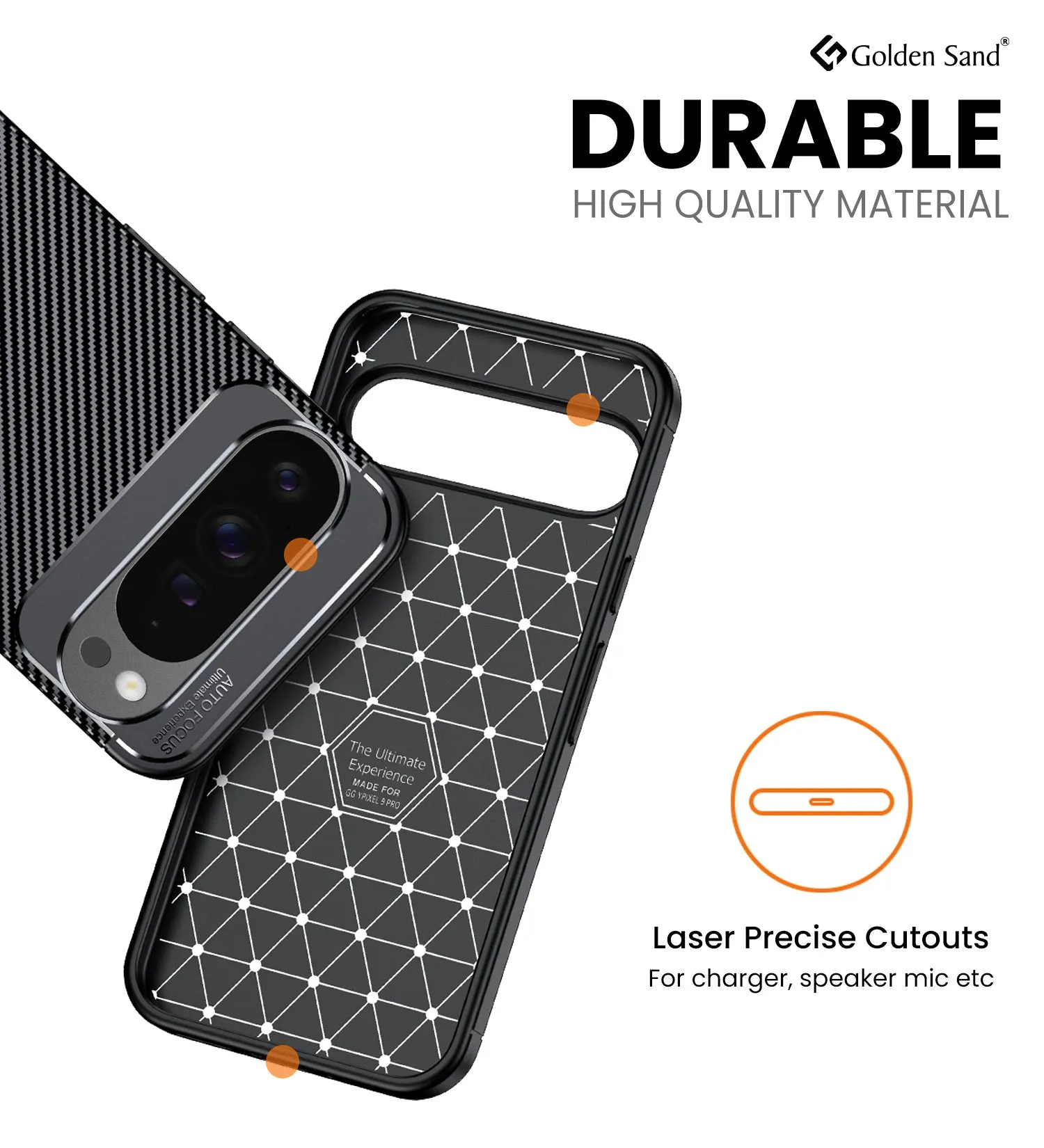 Aramid Fibre Series Shockproof Armor Back Cover for Google Pixel 9 Pro XL 5G, 6.8 inch, Black