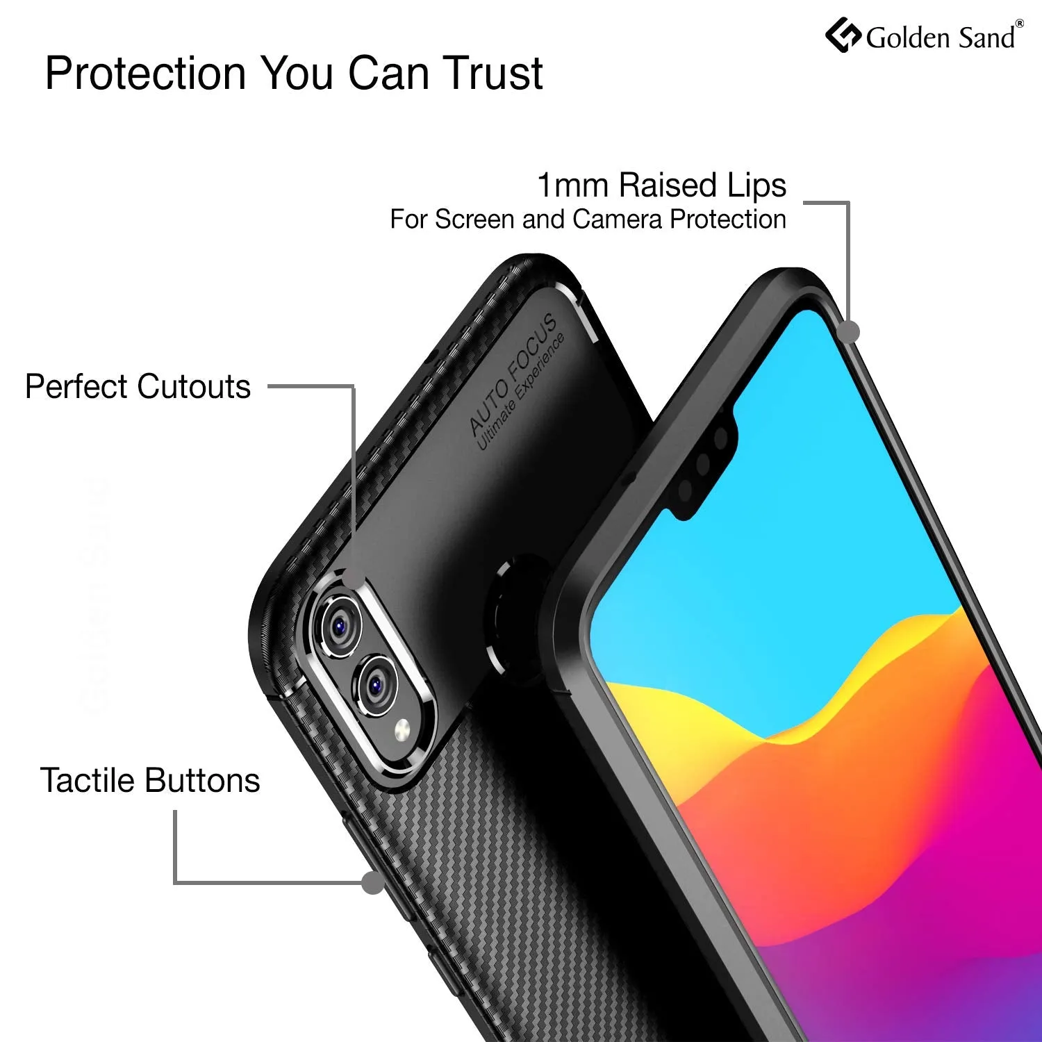 Aramid Fibre Series Shockproof Armor Back Cover for Honor 8X, 6.5 inch, Black