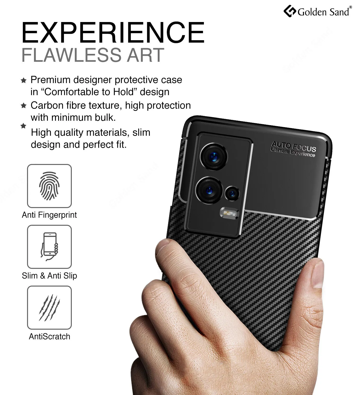 Aramid Fibre Series Shockproof Armor Back Cover for iQOO 9 5G, 6.56 inch, Black