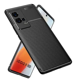Aramid Fibre Series Shockproof Armor Back Cover for iQOO 9 5G, 6.56 inch, Black