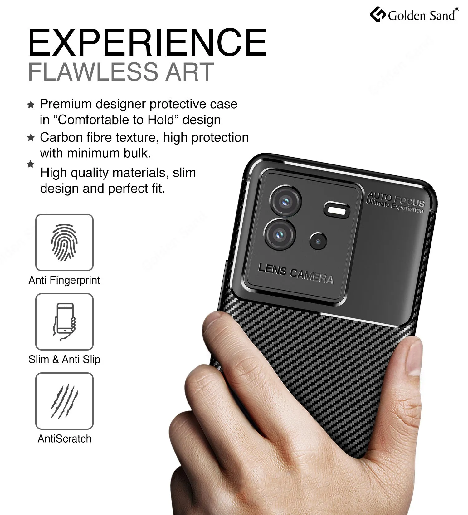Aramid Fibre Series Shockproof Armor Back Cover for iQOO Neo 6 5G, 6.62 inch, Black