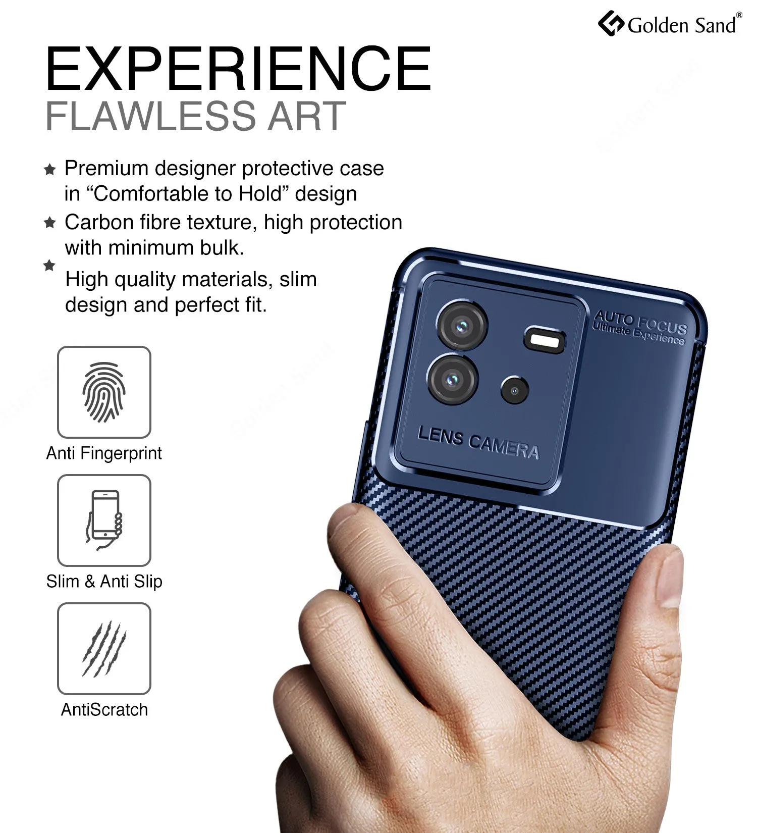 Aramid Fibre Series Shockproof Armor Back Cover for iQOO Neo 6 5G, 6.62 inch, Blue