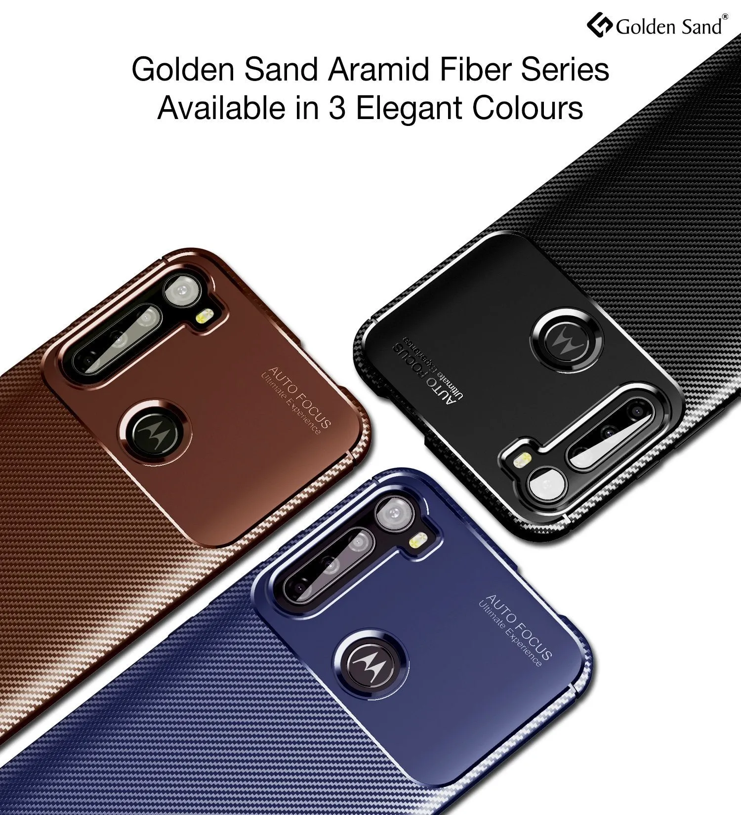 Aramid Fibre Series Shockproof Armor Back Cover for Moto One Fusion Plus 6.5 inch, Blue
