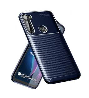Aramid Fibre Series Shockproof Armor Back Cover for Moto One Fusion Plus 6.5 inch, Blue